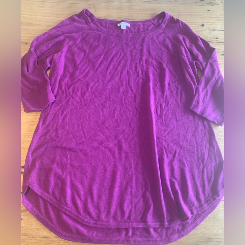 Isaac Mizrahi 3/4 Sleeve Boatneck Sweater Purple‎ Women’s 1X Preloved